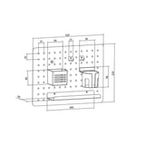 LogiLink Lochplatten-Organizer, Wandmontage, Weiß, 42×32×9,8 cm