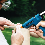 LogiLink Heißklebepistole 80W kabellos mit Standfuß, in Blau, ideal für DIY-Projekte