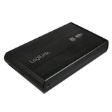 LogiLink Festplattengehäuse 3,5 Zoll, SATA, USB 3.0, Alumium, Schwarz