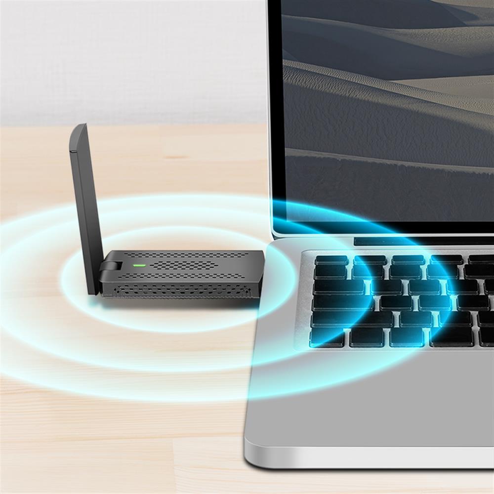 LogiLink Wi-Fi 6E USB-Adapter mit magnetischer Halterung, 5.8 GHz, WPA/WPA2, WPA3, 5 W, LED, Schwarz
