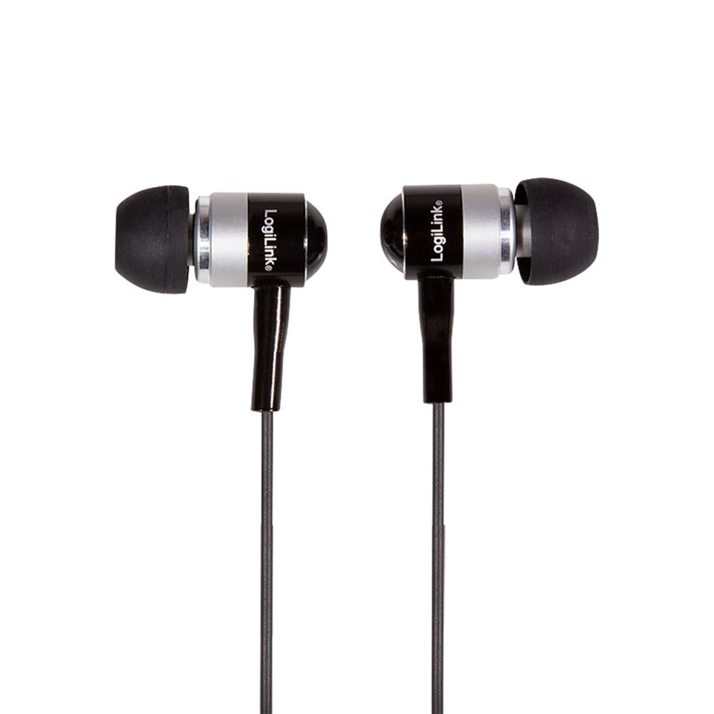 LogiLink Stereo In-Ear Kopfhörer, Schwarz