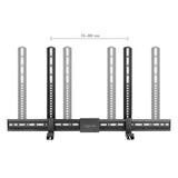 LogiLink Universelle Soundbar-Halterung, 86–155 mm Tiefe, bis 15 kg, Schwarz