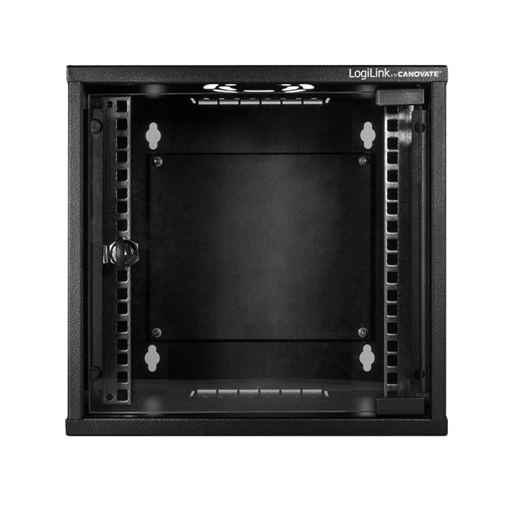 LogiLink 10" Netzwerkschrank / Wandgehäuse, 6 HE, montiert, schwarz