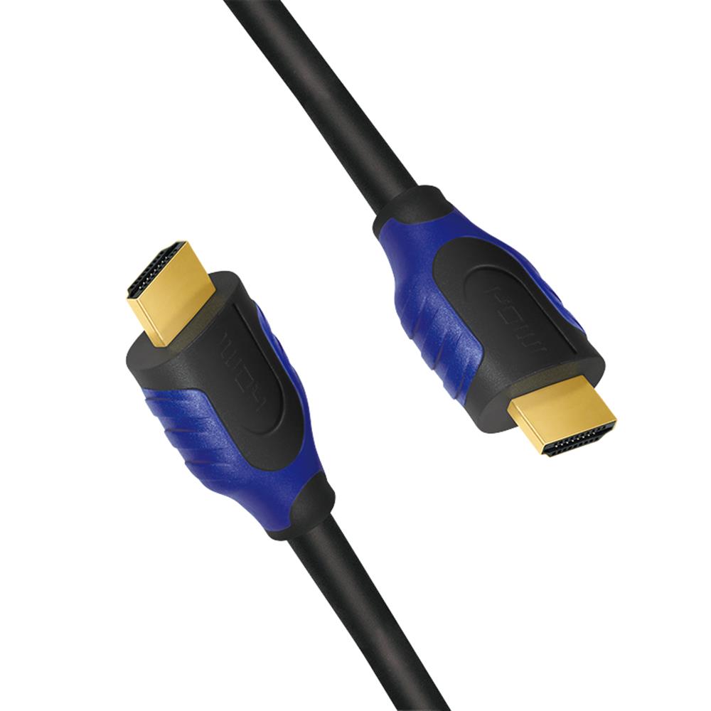 LogiLink HDMI-Kabel, Stecker zu Stecker, 4K/60 Hz, 10m, Schwarz/Blau