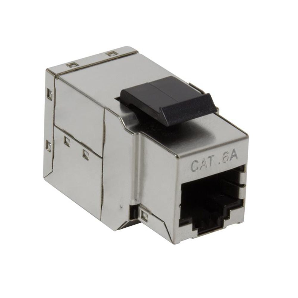 LogiLink Keystone Kupplung Cat.6A, 2x RJ45 STP, 17mm breit, Metallgehäuse