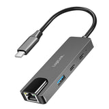 LogiLink USB 3.2 Gen 1 Hub mit 3 Ports & 2,5G Ethernet – Space-Grau