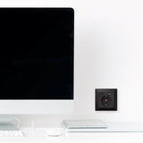 LogiLink Unterputz-Steckdose mit USB-A & USB-C Ladefunktion, 14 W, Schwarz