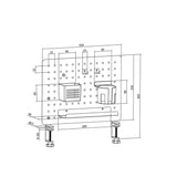 LogiLink Lochplatten-Organizer, Klemmmontage, Weiß, 42×47,7×9,9 cm