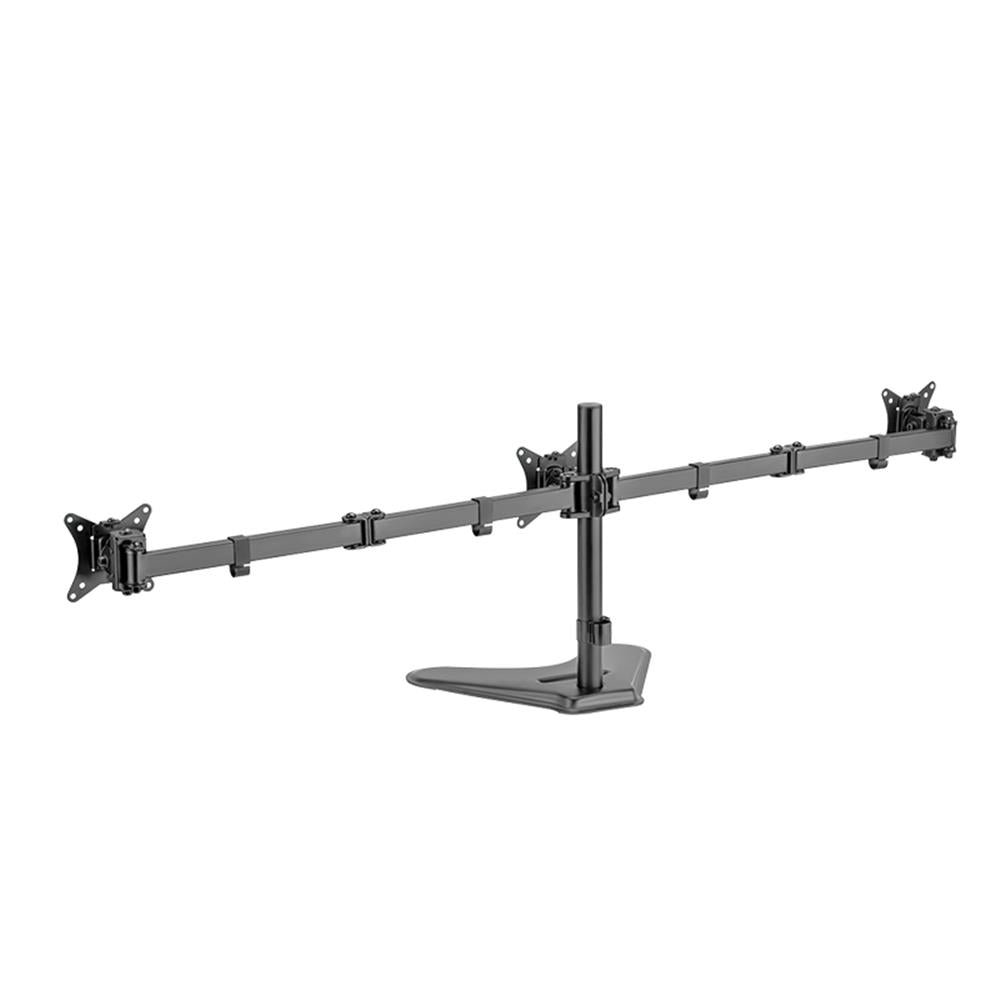 LogiLink Monitorhalterung, 3-fach, 17-27", Armlänge: je 658 mm, mit Smartphone-Halterung, Aluminium