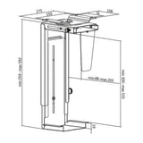 LogiLink Verstellbare PC-Halterung Untertischmontage Wandmontage drehbar