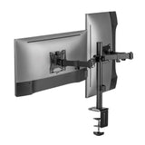 LogiLink Monitorhalterung, 2-fach, 17-32", Armlänge: je 376 mm, Aluminium