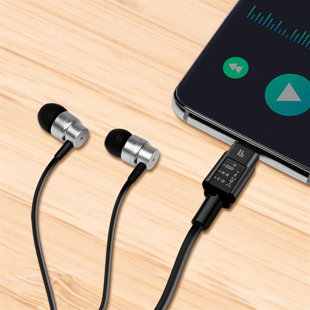 LogiLink USB‑C DAC Audio‑Adapter mit EQ, USB‑C auf 3,5 mm Klinke, schwarz
