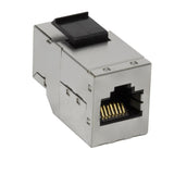 LogiLink Keystone Kupplung Cat.6A, 2x RJ45 STP, 17mm breit, Metallgehäuse