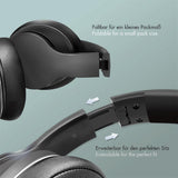 BT0053 Bluetooth 5.3 ANC-Headset mit 30h Akku und Tragetasche, Schwarz