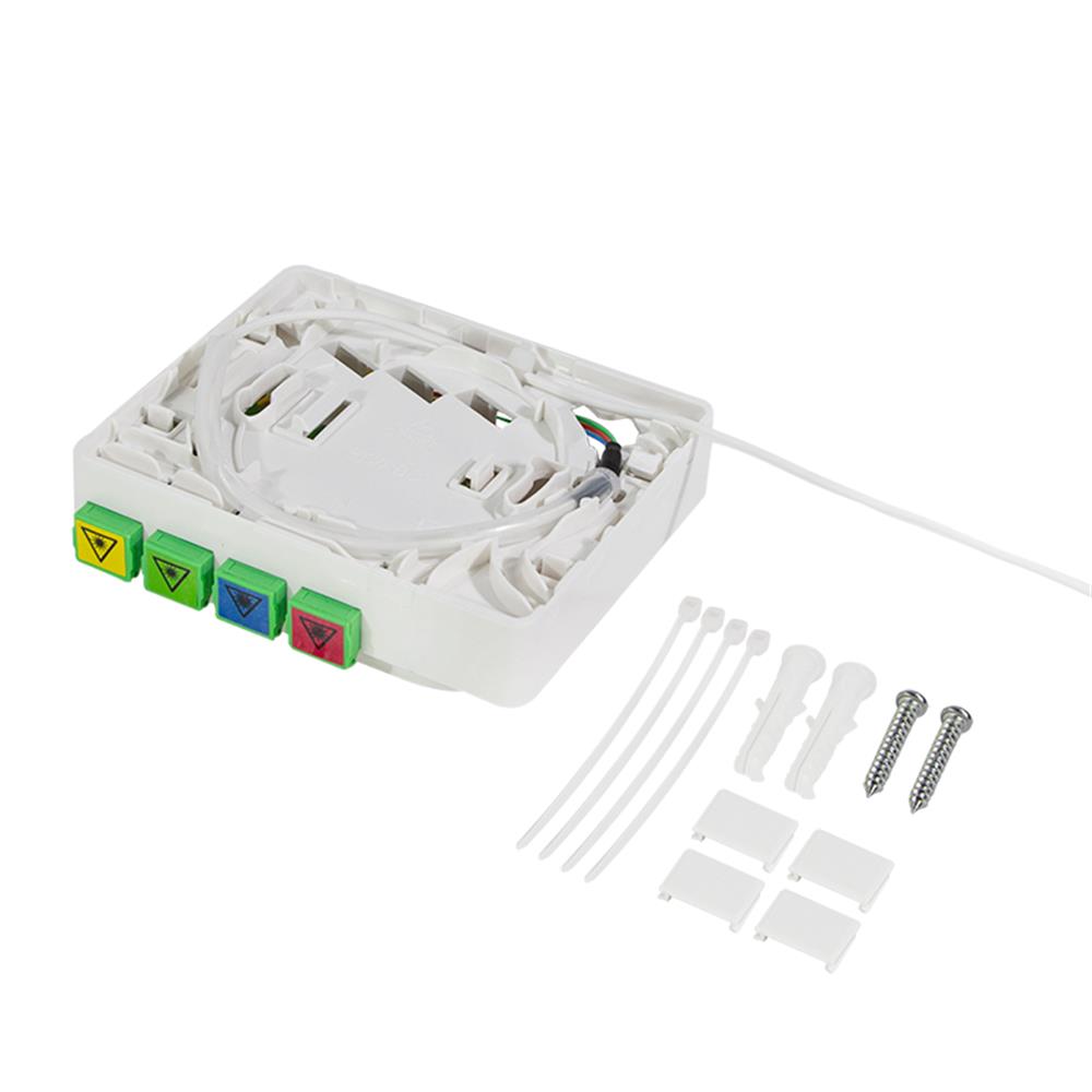 LogiLink FTTH-Anschlussbox, 4x SC/APC, mit 20 m Anschlusskabel