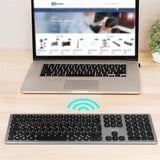 LogiLink Kabellose Multi-Device-Tastatur Bluetooth 5.0, Aluminium, Spacegrau