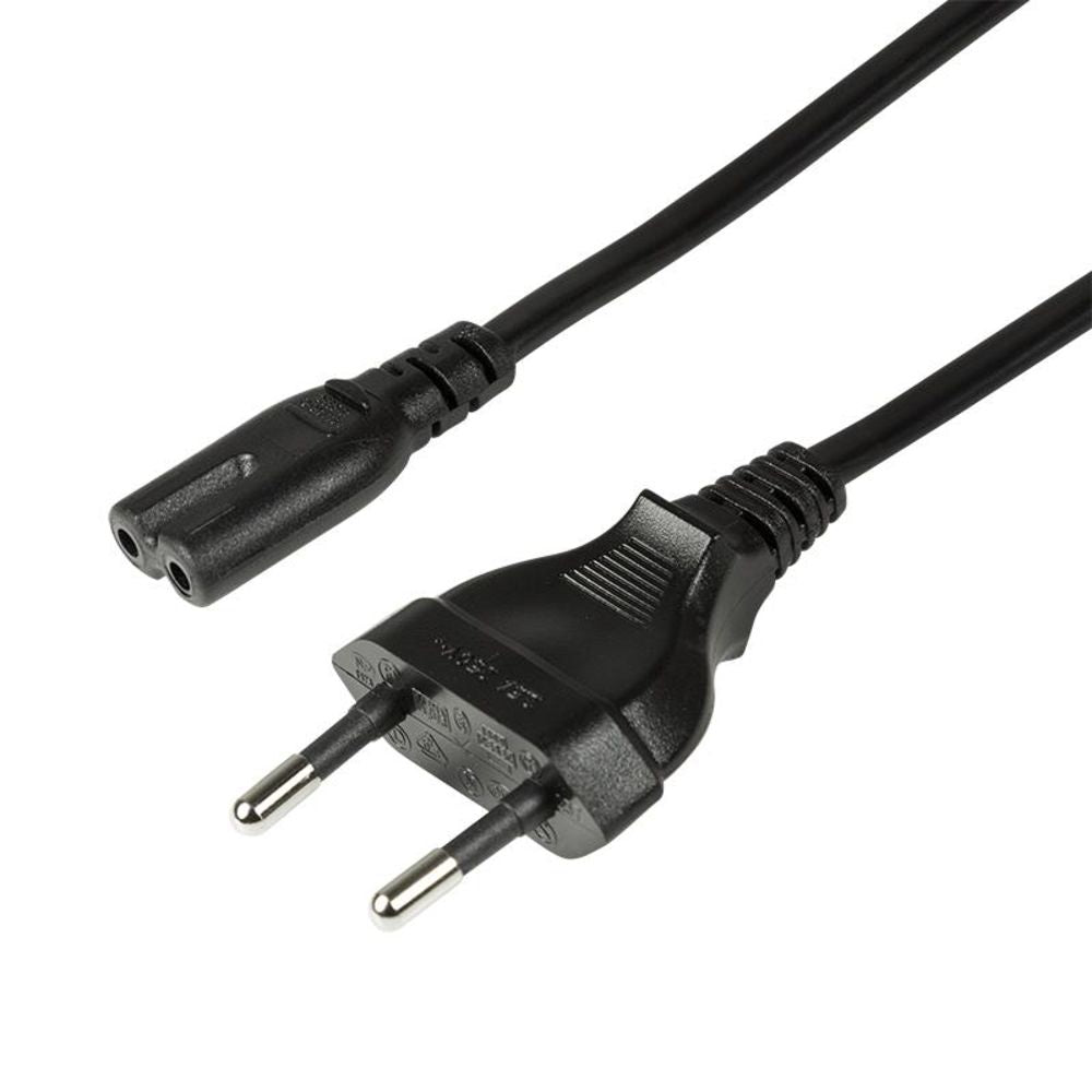 LogiLink Netzkabel Eurostecker an Kleingerätebuchse 3 m schwarz Stromkabel