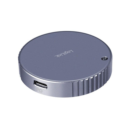 LogiLink Magnetisches USB 3.2 Gen2 SSD-Gehäuse, 100 W PD, MagSafe-kompatibel, Spacegrau